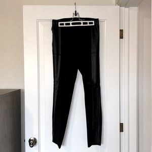 Club Monaco Black & Faux Leather Leggings